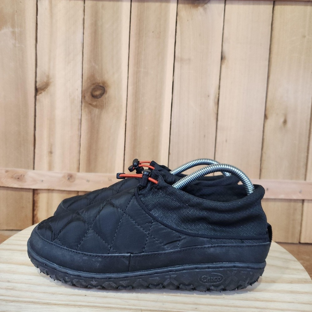 Chaco Ramble Puff Cinch Slippers Shoes Womens 7 Black Slip On Comfort Winter